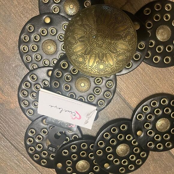 - Hollow Disc Belt Western Style Metal Buckle Vintage Belt main image 6